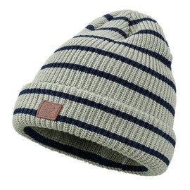 Clakllie Knit Beanie Winter Hat Toboggan Cap Warm Ribbed Stocking Hat Skate Cap Stretchy Ski Hat Stylish Skull Caps Hat,Gray