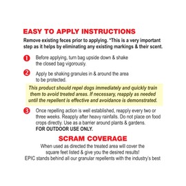 Dog Scram All Natural Granular Repellent - All-Natural, Animal, People and Pet Safe Granule from EPIC Repellents (3.5 lb Bag)