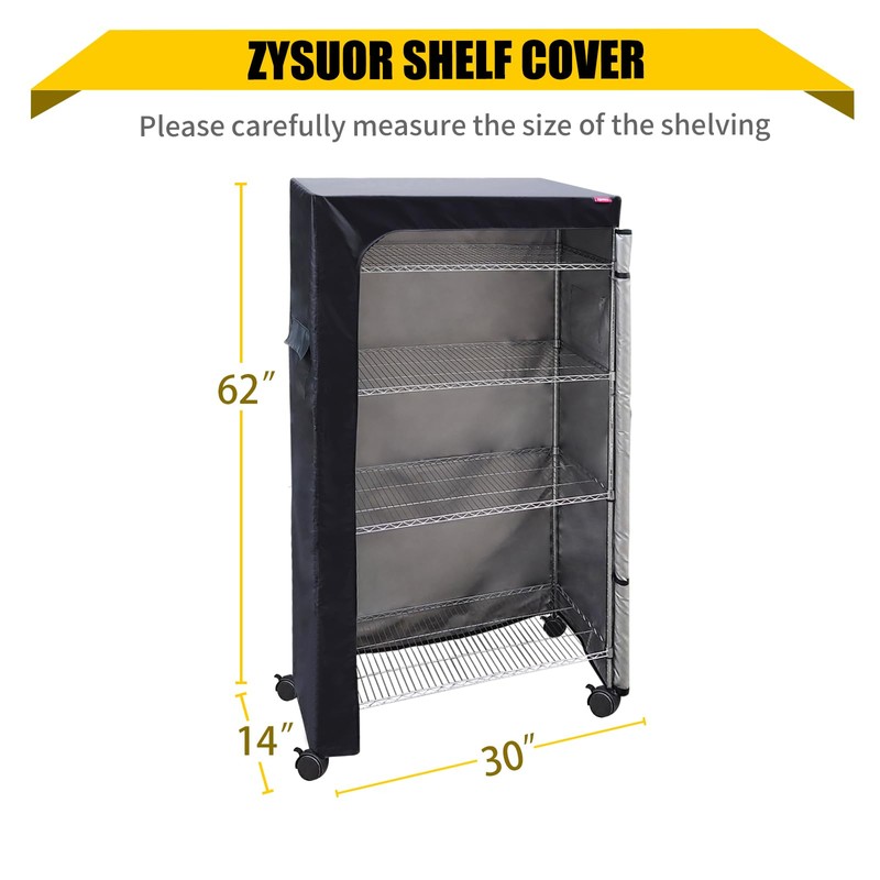 ZYSUOR Wire Shelf Cover Dust Protective Heavy-Duty Storage Rack Cover