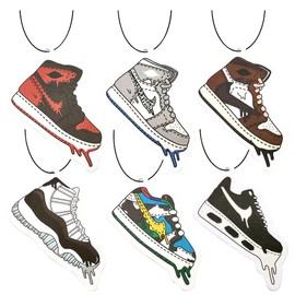 6 Pack Sneaker Car Air Freshener for Women Men Sneakerhead Long Lasting Hanging Scents Freshener Automotive Interior Room Decor