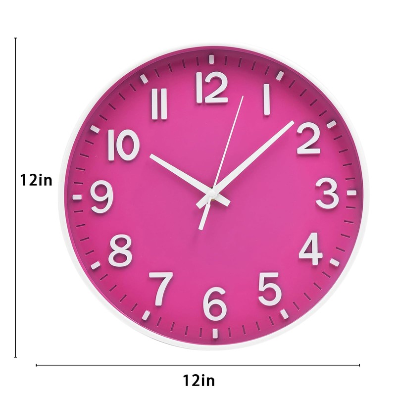 HZDHCLH Wall Clocks Battery Operated 12 inch Silent Non Ticking