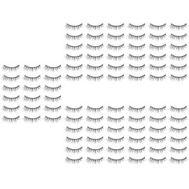 Baluue 5sets False Eyelash Strip Girl Extensions Lashes in Bulk Diy Beauty Eye Lash Extension False Eyelashes for Day/night Look 20pairs*5