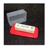 Standard Butter Dish Red Base Smoked Clear Top