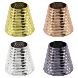 Framendino, 4 Pack Plastic with Teeth Circle Cuff Ponytail Cover Punk Hair Rings Ponytail Holder Hair Headwear for Women