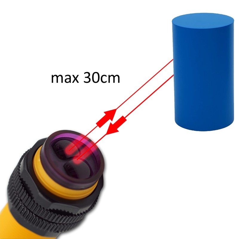 Reflection Light Sensor PNP NO 30 cm