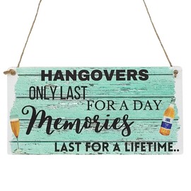 Second Ave Funny Hangovers Last For A Day Funny Wooden Hanging Rectangle Home Sign Plaque