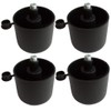 Aerzetix: C42482 Set of 4 Adjustable Furniture Feet Black for