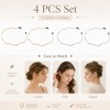 4Pc Thin Metal Headbands, Wavy Headband, Fashionable Hair Accessories for