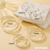 SENTERIA 925 Sterling Silver Hoop Earrings for Women, 8mm Wide