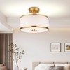 Edwarmlux 3-Light Semi Flush Mount Ceiling Light Fixture, 12.6" Gold