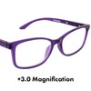 Birdz Eyewear BPA-Free Reading Glasses – Royal Purple Soft-Touch Frame,