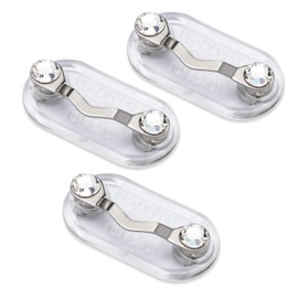 Readerest - Soporte magnético para anteojos (3 unidades), clip magnético para lectores, anteojos de sol e insignias de trabajo para hombres y mujeres, fabricado en Estados Unidos, 3 cristales