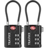Search Alert TSA Approved Travel Combination Luggage Cable Locks for