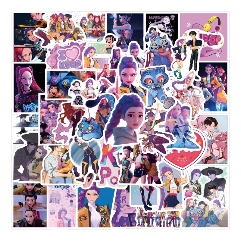 Kpop Demon Hunters 127 Calcomanias Stickers Pvc Contra Agua