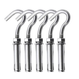 Concrete Wall Hook, Lsqurel 304 Stainless Steel Concrete Anchors Heavy Duty Expansion Bolts for Concrete Wall (M6-5Pack)