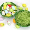 Epokus 4 Green Easter Baskets with Green Grass, Easter Baskets