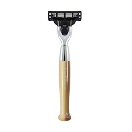 Edwin Jagger Diffusion Series Chrome Plated Handler for the Gillette Mach3 Razor (Tan)