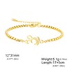 Yoga Breathe Symbol Bracelet for Women Stainless Steel Pendant Adjustable