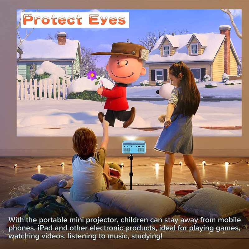 xoppox Led Projector with HDMI USB AV Interfaces 1080p W/