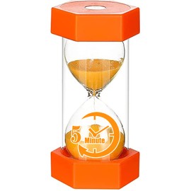 Sanduhr, Kinderuhr, dekorative Sanduhr, Timer können in Klassenzimmern, Küchen, Wohnungen, Büros und auch als dekorative Timeruhr (5 Minuten,Orange)