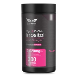 MYO y D-CHIRO INOSITOL EXTRA STRENGTH 300 capsulas (2020mg por porcion) Mezcla Inositol 40 1 con Folato de metilo 5 MTHF, Vitamina D3 y Zinc
