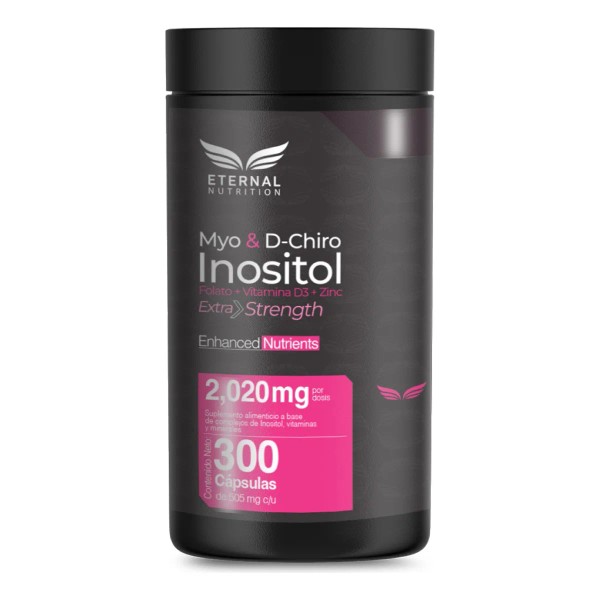 MYO y D-CHIRO INOSITOL EXTRA STRENGTH 300 capsulas (2020mg por