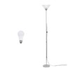 Simple Designs LF1011-SLV-LB 70" 1 Light Stick Torchiere Floor Lamp