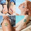 FTVLTAT 20 Sheets Glitter Ocean Animal Temporary Tattoos, Shimmering Sea