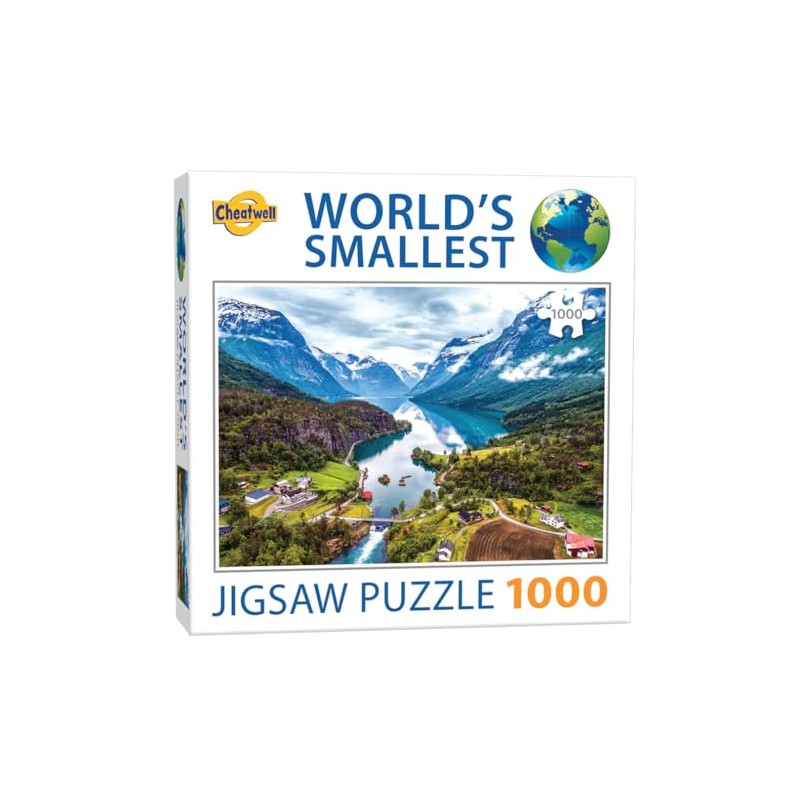 Cheatwell Games World's Smallest, 1000 Piece Jigsaw Puzzle Fjords