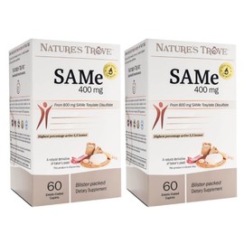 Nature Strobe SAMe S Adenosyl Methionine 400mg Capsules 60 tablets x 2, 60 tablets, 2 units / 네이처스트로브 SAMe S Adenosyl Methionine 400mg 캡슐 60정x2개, 60정, 2개