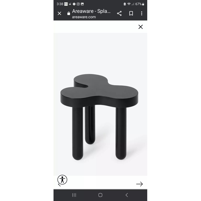 Table Modern Black Short Funky Side Table Designed by Sophie