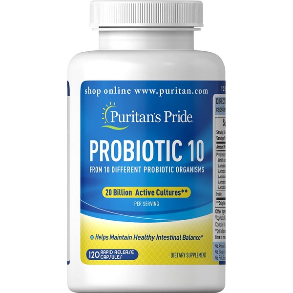 Puritans Pride Rapid Release Probiotic, 120 Count