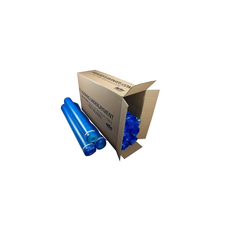 3in1 Vapor Barrier Flooring Underlayment w/Overlap and pre-Attached Tape Strip