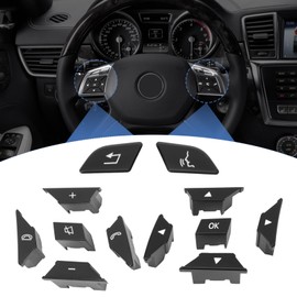 Taesayl 2185400162 Steering Wh-EEL Control Button Cover Compatible with A B C E GLK CLA GLA CLS SLK SLC W204 W207 X204 W212 W117 W246 W156 W218 W176 W172 2185400262