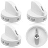 Upgraded 4Pcs 316442500 Range Surface Control Knob White, Burner Knob