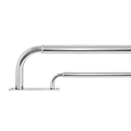 Meriville Double Wrap Around Blackout Curtain Rod Set - 1-inch Diameter Front Rod and 5/8-inch Diameter Back Rod, 96-144 Inch Adjustable, Satin Nickel Finish