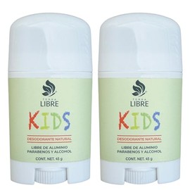 Desodorante Kids Natural en Barra para Niños, 45 g, 2 Piezas