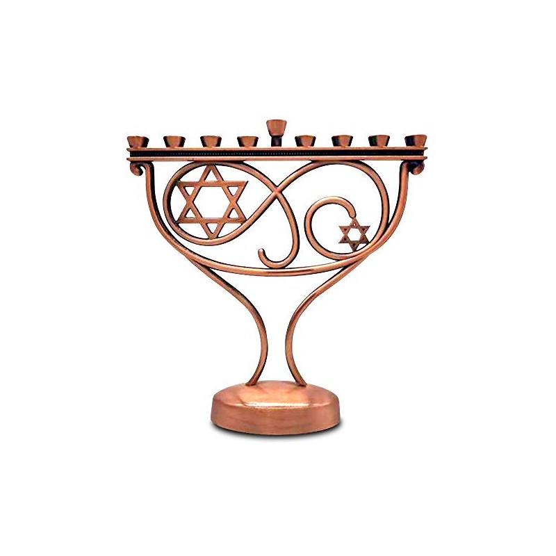 Ner Mitzvah Whimsical Hanukkah Menorah – Menorá para vela Janucá