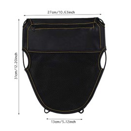 Seat Inner Pocket, For Motorcycles, Met-in Pocket, Back Attached, PU Leather, Inner Case, Storage Case, Tool Bag Size For Bikes, Approx. 12.2 x 5.1 x 10.6 inches (31 x 13 x 27 cm)