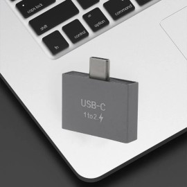 Adaptador Divisor Usb C Macho A Doble Usb C Hembra, Adaptado