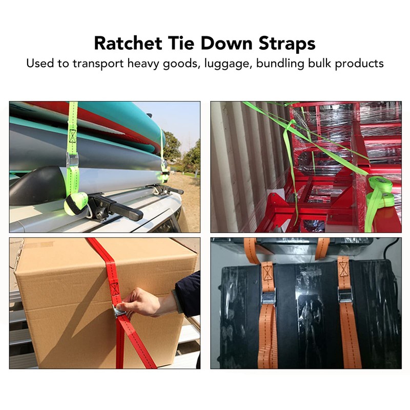 2pcs Stainless Steel Ratchet Straps,Heavy Duty Ratchet Hook with Ratchet