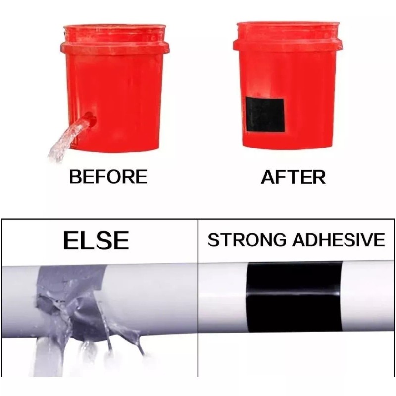 CL Cinta Para Reparaciones Y Tapar Fugas Fast Tape Negra