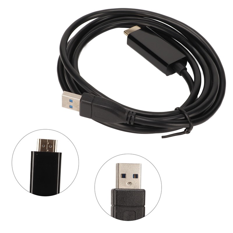 USB3.0 to HD Multimedia Interface Adapter Cable 5.9ft 4K Plug