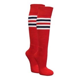 Couver Premium, como Cardinals similiar estilo Tubo de rayas rodilla alta calcetines de deporte
