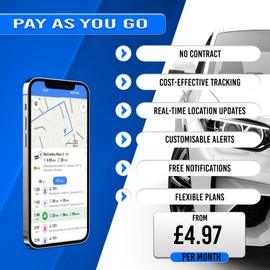 Truview GPS TV53 Vehicle GPS Tracker - Self Installation, Cost-Effective - Pay As You Go Car Tracking Device, Real-Time 2G/4G Tracker for Fleet, Van, Caravan, Motorbike, Car - 24/7 Customer Support.