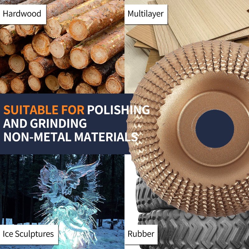 Upgraded Wood Carving Disc Grinding Wheel, Angle Grinder Attchments Wood
