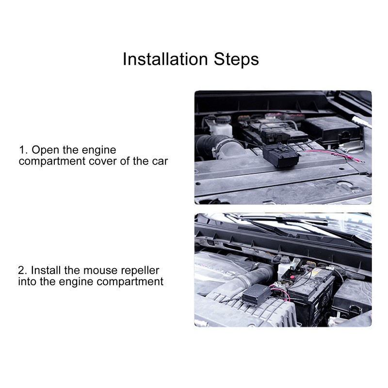 Car Mouse Repeller Ultrasonic Strong Strobe Light Car Electronic Mice