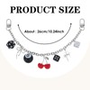 LuneClat Y2k Cherry Bag Chain Charm 8 Ball Dice Star