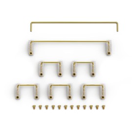 Glorious Keyboard Stabilizer GSV2 Kit for Mechanical Keyboards, Gold Wire and Premium Polymer, MX Compatible, Easy Screw-in, PCB Mount, Enhanced Sound on GMMK 2, PRO & Numpad (2u, 6.25u, and 7u)