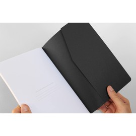 mr. rouge - Set de 3 cuadernos de notas A5, cosido al lomo. HECHO A MANO. (Negro, A5 (media carta))